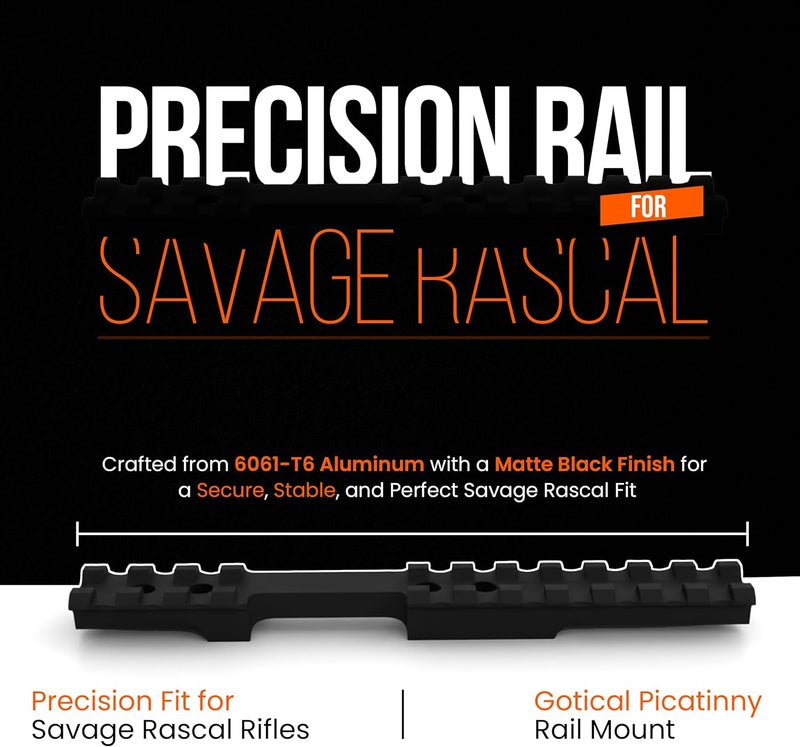 Gotical Store Picatinny Rail Mount for Savage Rascal Rifles with Ejection Port Cut-Out - Image 4